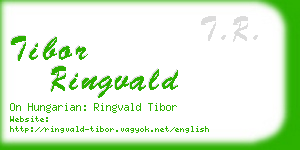 tibor ringvald business card